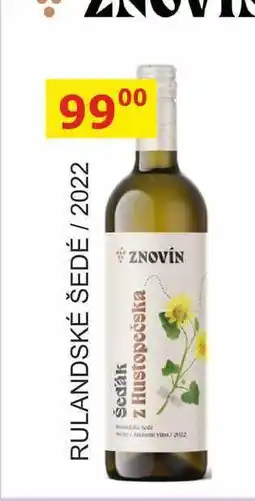 BENE Nápoje ZNOVÍN ZNOJMO 0,75l RULANDSKÉ ŠEDÉ / 2022 nabídka