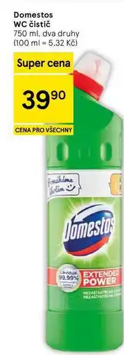 Tesco Domestos WC čistič, 750 ml, dva druhy nabídka