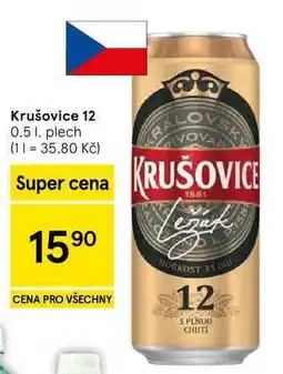 Tesco Krušovice 12, 0.5 l nabídka