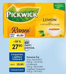 Tesco Pickwick ranní Čaj, 35 g nabídka