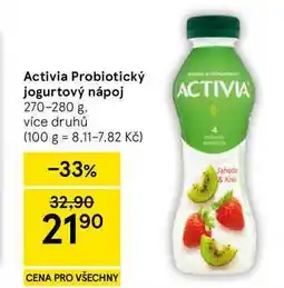 Tesco Activia Probiotický jogurtový nápoj, 270-280 g nabídka