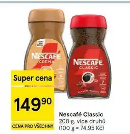 Tesco Nescafé Classic, 200 g, více druhů nabídka
