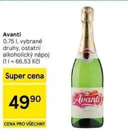 Tesco Avanti, 0.75 l nabídka