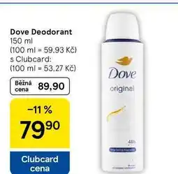 Tesco Dove Deodorant, 150 ml nabídka