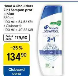 Tesco Head & Shoulders 2in1 Šampon proti lupům, 330 ml nabídka