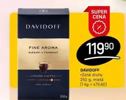 Flop DAVIDOFF různé druhy 250 g, mletá nabídka