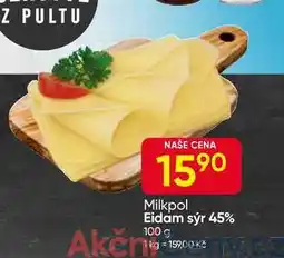 Hruška Milkpol Eidam sýr 45% 100 g nabídka