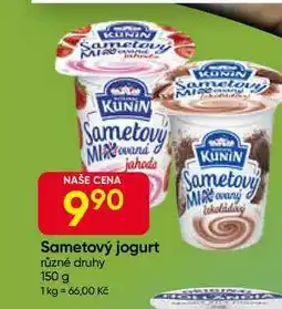 Hruška KUNÍN Sametový jogurt různé druhy 150 g nabídka