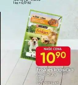 Hruška Friskies kapsička ruzne druhy 85 g nabídka