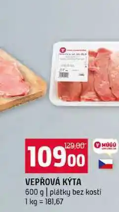 Terno VEPŘOVÁ KÝTA 600 g plátky bez kosti nabídka