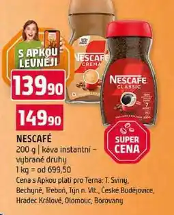 Terno NESCAFÉ 200 g káva instantni vybrané druhy nabídka