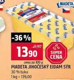 Terno MADETA JIHOČESKÝ EIDAM SÝR 30% tuku 100g nabídka
