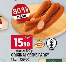 Terno ORIGINÁL ČESKÉ PÁRKY 100g nabídka