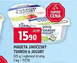 Terno MADETA JIHOČESKÝ TVAROH & JOGURT 135 g vybrané druhy nabídka