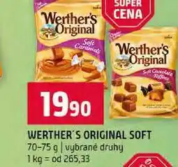 Terno WERTHER'S ORIGINAL SOFT 70-75 g vybrané druhy nabídka