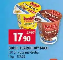 Terno BOBÍK TVAROHOVÝ MAXI 130 g vybrané druhy nabídka