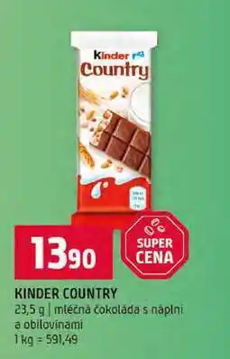 Terno Kinder Country 23,5 g mléčná čokoláda s náplní a obilovinami nabídka