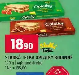 Terno SLADKÁ TEČKA OPLATKY RODINNÉ 140 g vybrané druhy nabídka