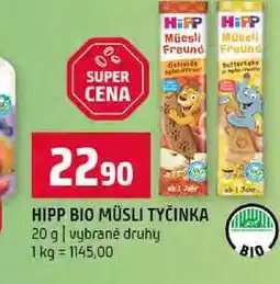 Terno HIPP BIO MÜSLI TYČINKA 20 g vybrané druhy nabídka