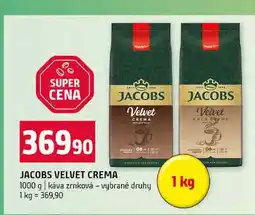 Terno JACOBS VELVET CREMA 1000 g káva zrnková vybrané druhy nabídka
