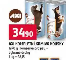 Terno AXI KOMPLETNÍ KRMIVO KOUSKY 1240 g konzerva pro psy vybrané druhy nabídka