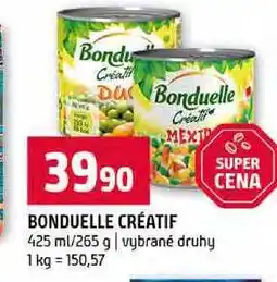 Terno BONDUELLE CRÉATIF 425 ml/265 g vybrané druhy nabídka