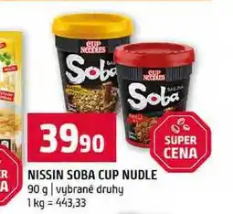 Terno NISSIN SOBA CUP NUDLE A90 g vybrané druhy nabídka