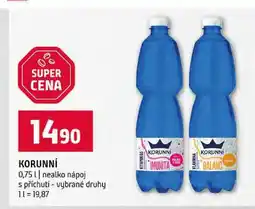 Terno KORUNNÍ 0,75l nealko nápoj s příchutí vybrané druhy nabídka