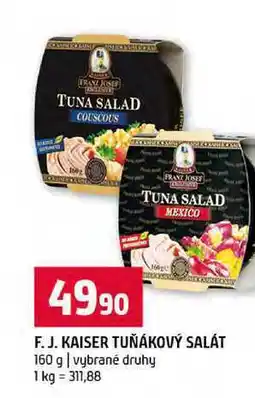 Terno F. J. KAISER TUŇÁKOVÝ SALÁT 160 g vybrané druhy nabídka