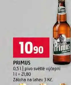 Terno Primus 0,5l pivo světlé výčepní nabídka