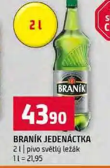 Terno BRANÍK JEDENÁCTKA 2l pivo světlý ležák nabídka