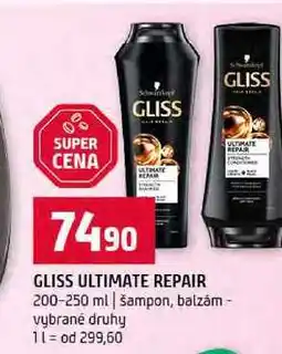 Terno GLISS ULTIMATE REPAIR 200-250 ml šampon, balzám vybrané druhy nabídka