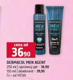 Terno DERMACOL MEN AGENT 250 ml sprchový gel 36,90 150 ml deodorant nabídka