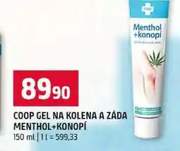 Terno COOP GEL NA KOLENA A ZÁDA MENTHOL+KONOPÍ 150 ml nabídka