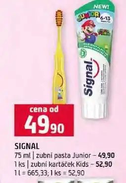 Terno Signal 75 ml zubní pasta Junior zubní kartáček Kids nabídka