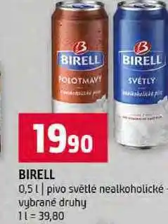 Terno BIRELL 0,5l pivo světlé nealkoholické vybrané druhy nabídka