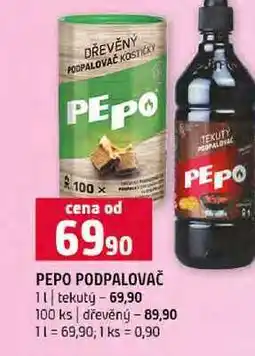 Terno PEPO PODPALOVAČ 1l tekutý 100 ks dřevěný nabídka