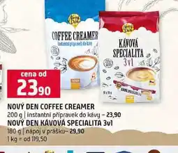 Terno Novy De COFFEE CREAMER instanta pripravek do kavy Novy Den KÁVOVÁ SPECIALITA 3vl 200g 180g nabídka