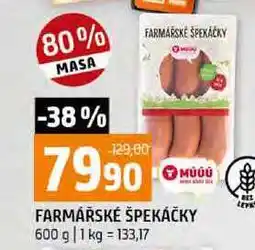 Terno FARMÁŘSKÉ ŠPEKÁČKY 600 g nabídka