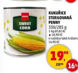 Penny Market KUKUŘICE STERILOVANÁ PENNY, 330 g nabídka