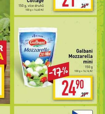 Billa Mozzarella mini nabídka
