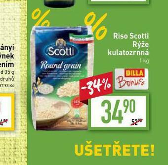 Billa Riso scotti rýže kulatozrnná nabídka