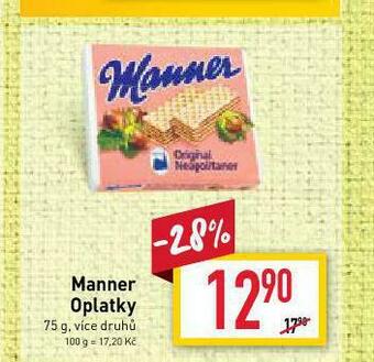 Billa Manner oplatky nabídka