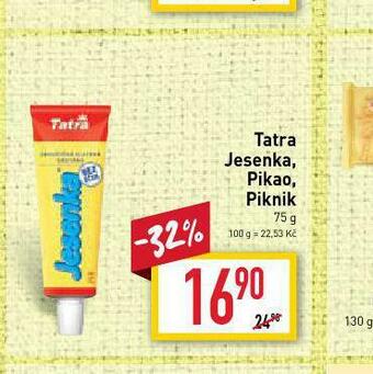 Billa Tatra jesenka, pikao, piknik nabídka