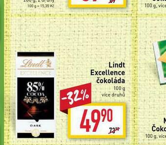 Billa Lindt excellence čokoláda nabídka