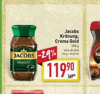 Billa Jacobs crema gold instantní káva nabídka