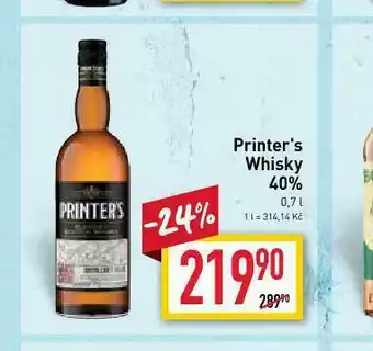 Billa Printer´s whisky 40= nabídka