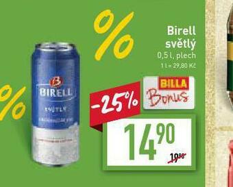 Billa Pivo birell nealko nabídka