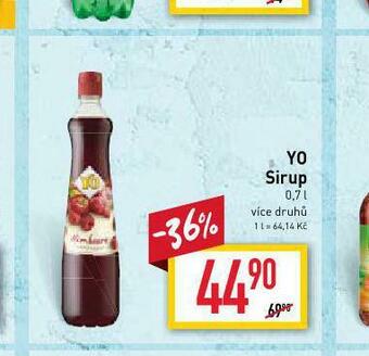 Billa Yo sirup nabídka