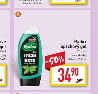 Billa Radox sprchový gel nabídka